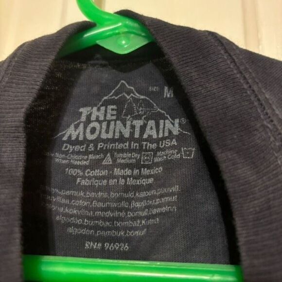 The Mountain Size Medium Black Tie Dye Biker T-Shirt - Picture 3 of 4